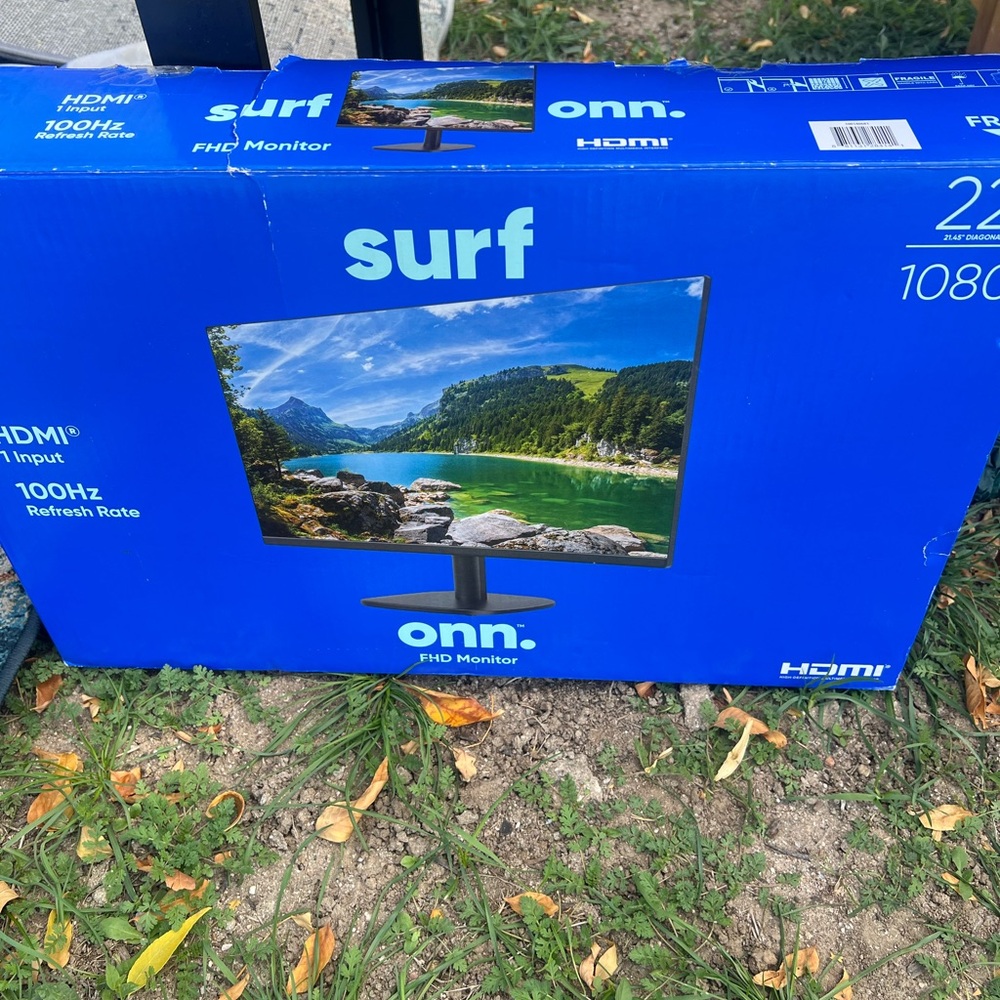 Onn Surf 22-Inch FHD Monitor - Vibrant Blue